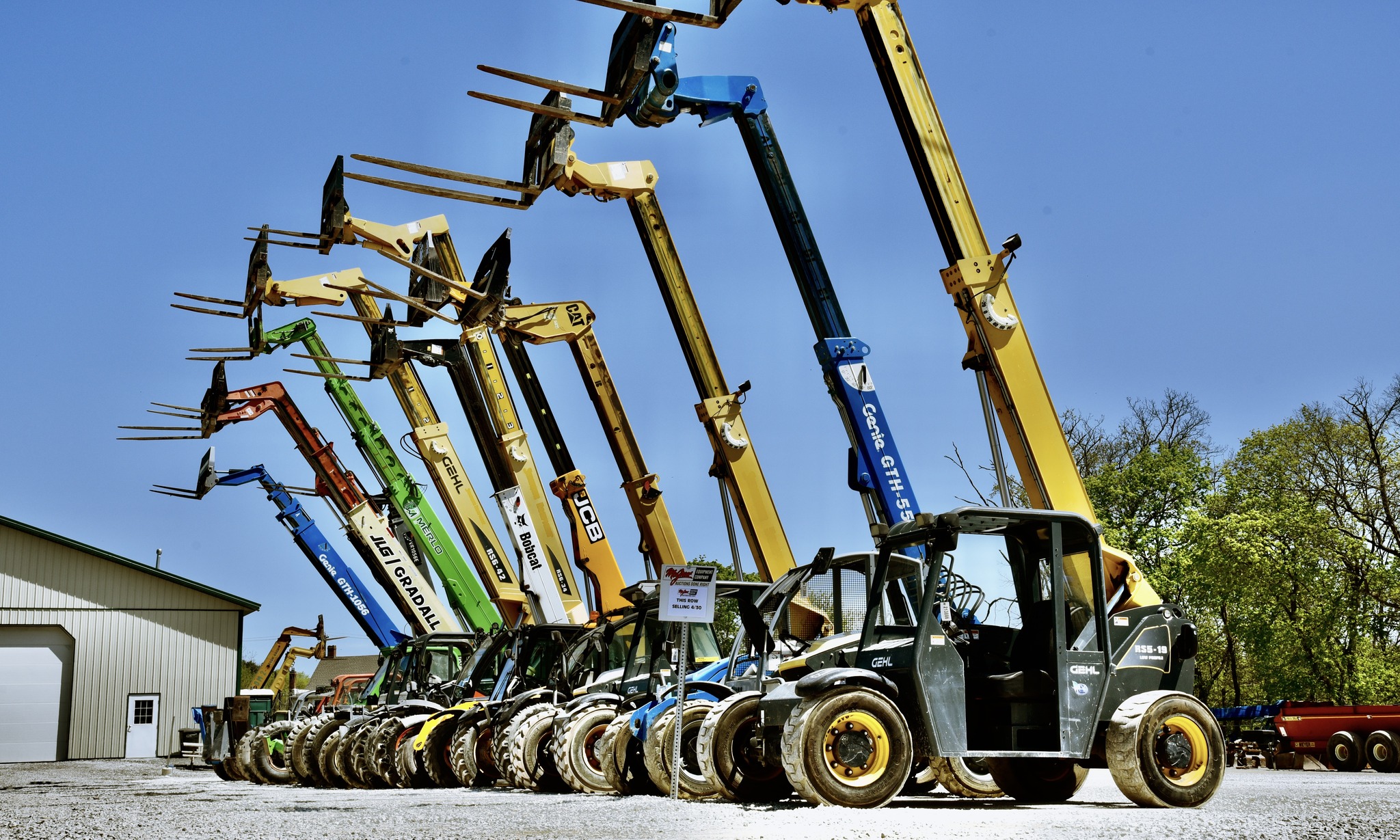 row of lined up lift units