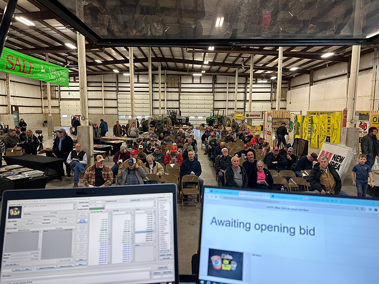 Live Bidding from the Auctioneer's Perspective